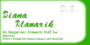 diana klamarik business card